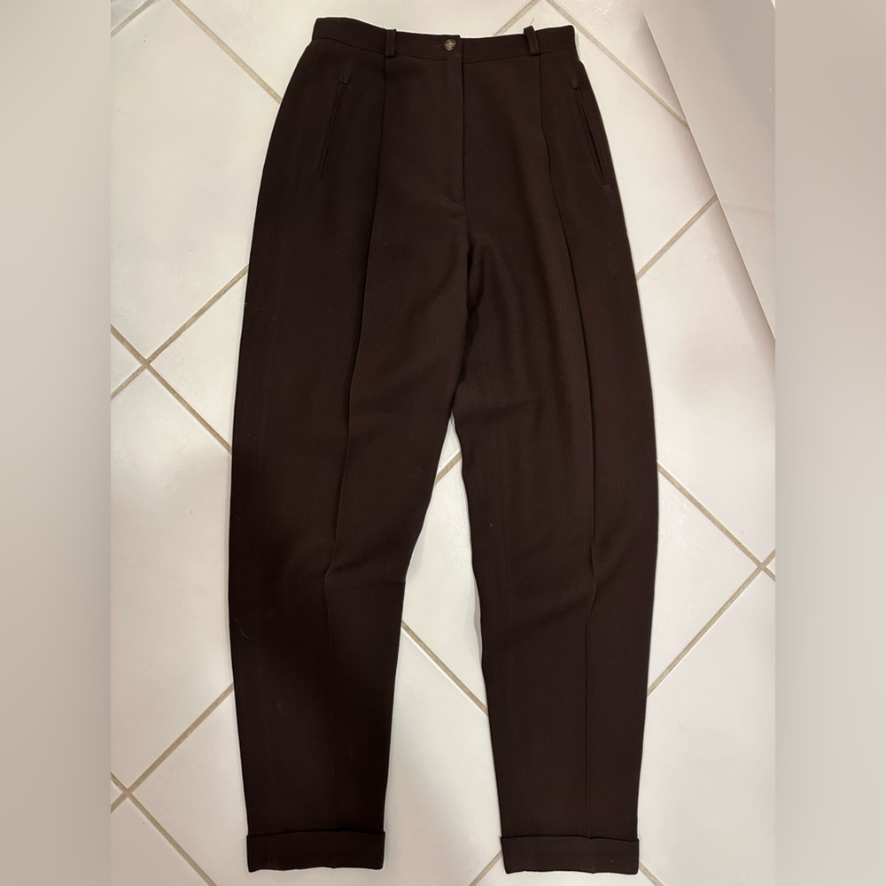 Dark brown dress pants, size 4 petite
